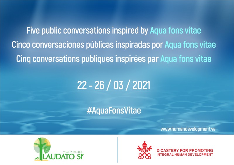 In arrivo cinque dialoghi pubblici online ispirati al documento Aqua fons vitae