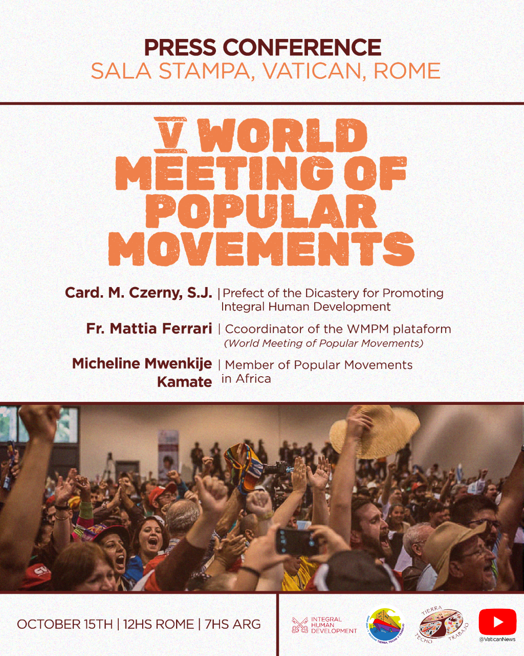 Rencontre mondiale et Pèlerinage jubilaire des Mouvements populaires à Rome