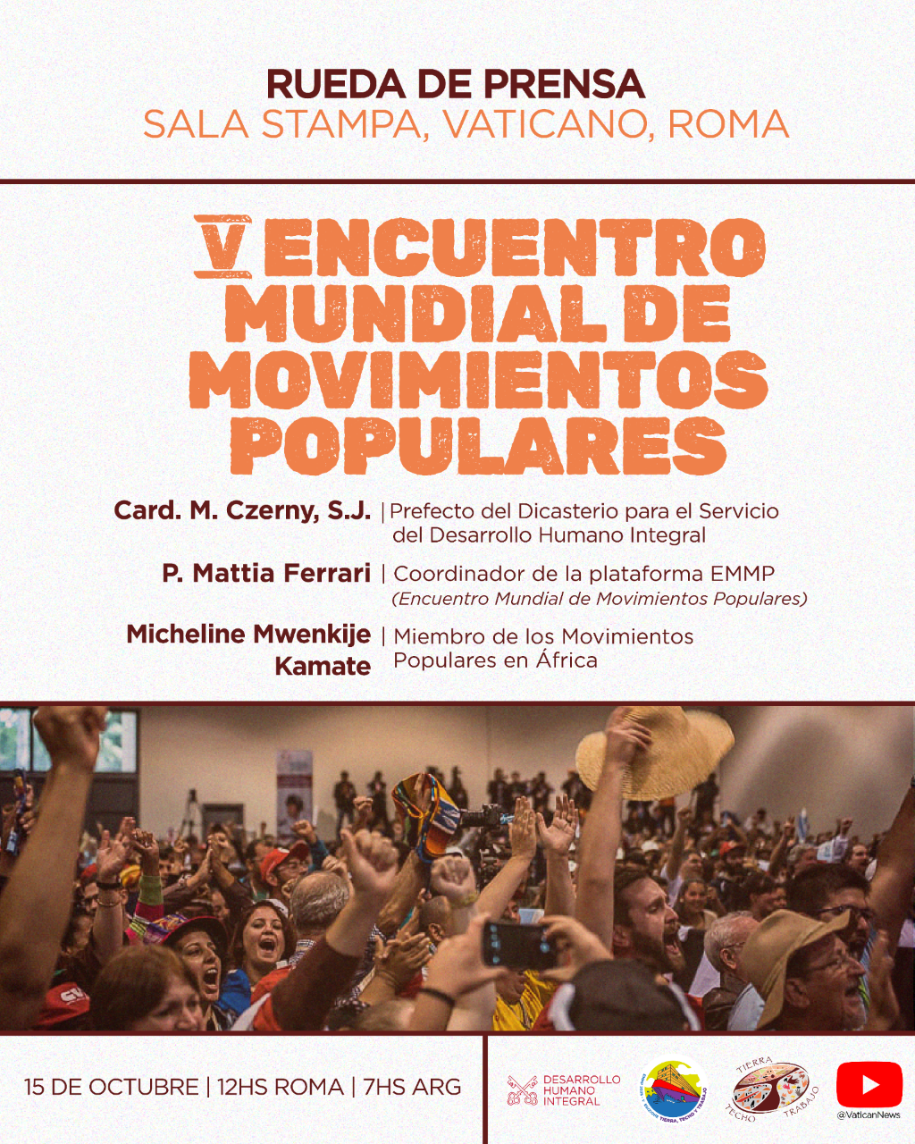 Encontro mundial e peregrinação jubilar dos Movimentos Populares em Roma