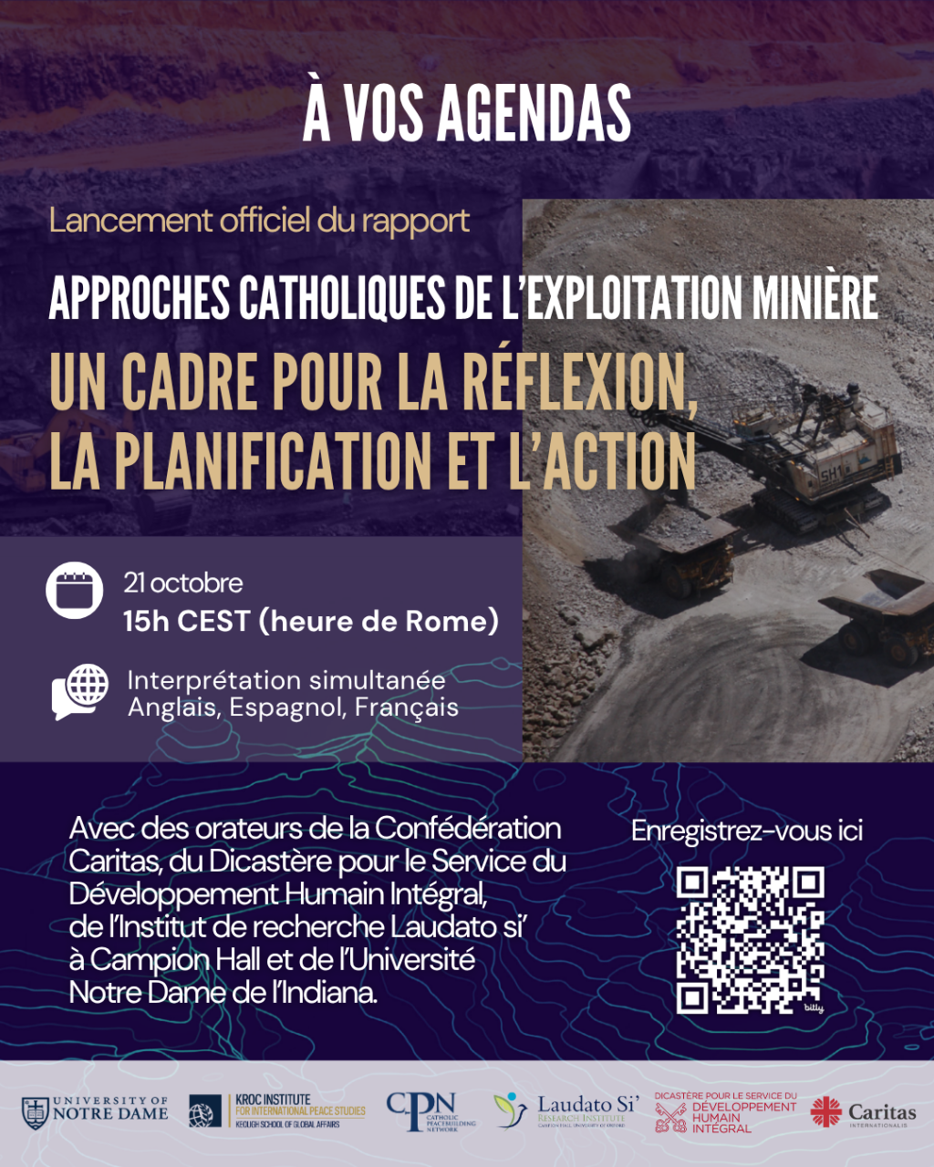 « Approches catholiques de l'exploitation minière: un cadre de réflexion, de planification et d'action» 