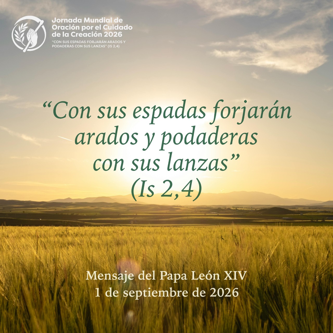 Publicación del tema del Mensaje del Papa León XIV para la Jornada Mundial de Oración para el Cuidado de la Creación 2026 