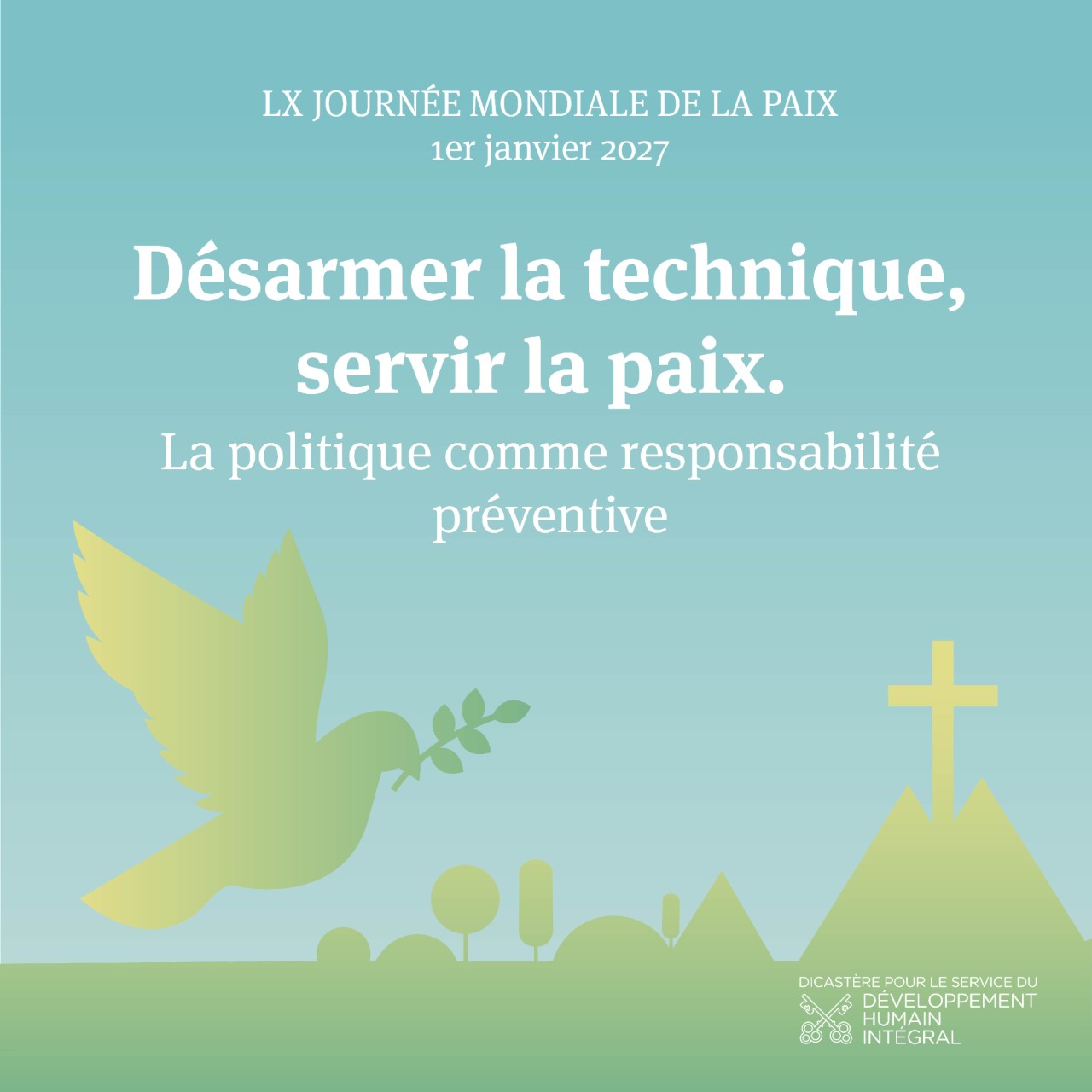Journée mondiale de la paix 2027 : thème du message du pape Léon XIV