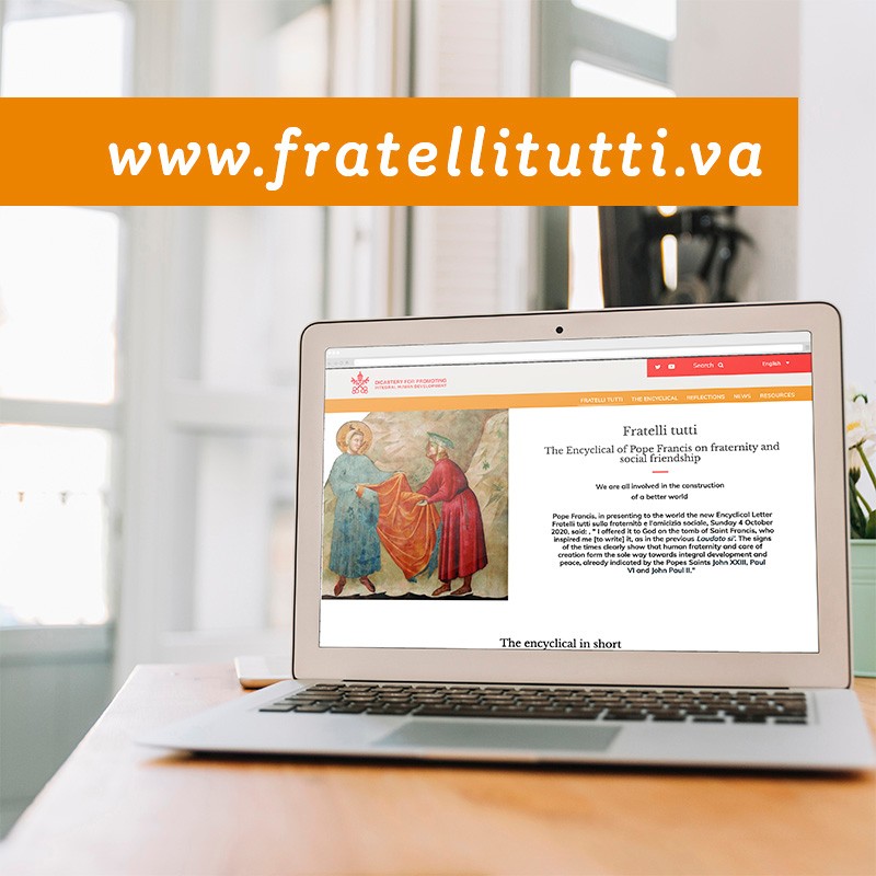 E’ ora online il nuovo sito web dedicato all’ Enciclica “Fratelli tutti”